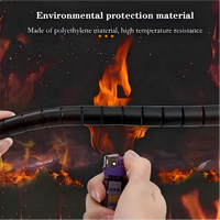 Tubo flexible de PE para gestión de cables, funda protectora autoenrollable para arreglos de cables y arneses.