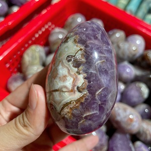 Œufs en cristal naturel de haute qualité pour la guérison, artisanat en quartz, améthyste et <span class=keywords><strong>agate</strong></span> dentelle, pour la décoration Feng Shui et les cadeaux (vente en gros) - Product Image 3