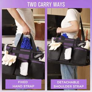 Purple Cleaning Bag Cleaning <b>Caddy</b> Organizer, Wearable Cleaning <b>Caddy</b> with Waist & Handles for Cleaning <b>Tool</b> Organizers - Product Image 5