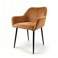 Chaise de salle à manger moderne en tissu texturé doux, fauteuil de salle à manger pour la maison, la cuisine et les restaurants – Offre spéciale