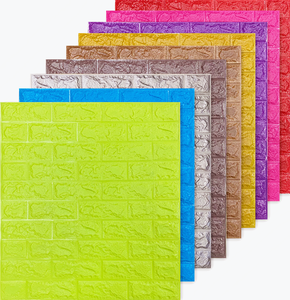 Autocollants muraux en brique 3D, 10 pièces, <span class=keywords><strong>papier</strong></span> <span class=keywords><strong>peint</strong></span> imperméable, en mousse, pour le salon des enfants, bricolage - Product Image 4