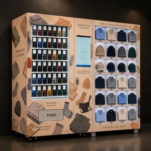 Máquina expendedora automática de ropa deportiva para exteriores: camisetas de seda helada con protección solar, sombreros para el sol, calcetines de senderismo y ropa interior desechable. - Product Image 1