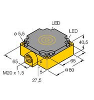 Sensor Proximitas Induktif Baru Ni50-CP80-FZ3X2 AC/DC Tanpa Pelindung untuk Jarak Deteksi 50mm