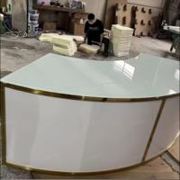 Comptoir de bar rond moderne en acier inoxydable et acrylique pour événements, fêtes, hôtels et mariages - Grande Vente