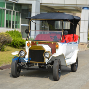 Coche Eléctrico Retro Blanco Único de Alta Calidad y Bajo Costo, con Envío Especial, Carro Clásico de Turismo para Parques y Villas - Product Image 2