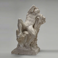 Statue en marbre sexy, statue érotique en marbre d'un garçon nu, taille réelle, sculpture de jardin en pierre, homme nu sculpté, sculpture de homme dormant