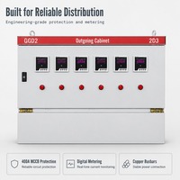 Armoire de distribution intérieure personnalisée pour appareillage basse tension SD 400V, avec armoire d'alimentation GGD, disjoncteur MCCB 630A et compteur de puissance numérique