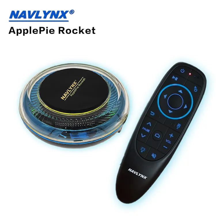 Adaptador NAVLYNX ApplePie UFO Car Play Smart Box Ai Box para Apple Wireless Carplay Android Auto Dongle YouTube Netflix GPS