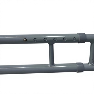 Barres de sécurité pour toilettes modernes en aluminium, réglables en hauteur et en largeur, poignées pliables, pour personnes âgées et handicapées (gris) - Product Image 3