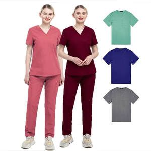 Conjunto de uniformes para mujer, uniforme de enfermera, uniforme de estilo para hombre, Top y pantalones con múltiples bolsillos para enfermera, ropa de trabajo de esteticista - Product Image 3