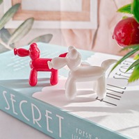 Figurine de chien ballon en verre de Murano coloré moderne, sculpture d'animal miniature faite à la main, ornement artistique, décoration d'intérieur, cadeau
