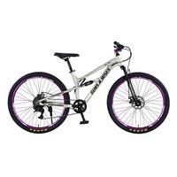 Vélo de montagne OEM de haute qualité avec suspension avant personnalisée, fourche en acier, cadre en aluminium, pédale ordinaire, 10 vitesses
