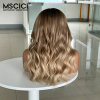 Perruque sans colle prête à être expédiée, en cheveux vierges brun clair, longue, avec dentelle HD frontale, bande ajustable et ligne de cheveux naturelle pré-épilée