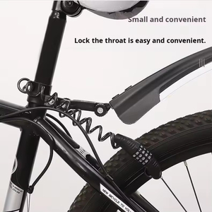 Candado para Casco Clásico con <span class=keywords><strong>Cadena</strong></span>, Combinación de 4 Dígitos, Candado para Casco con Contraseña, Cable de Acero Resistente al Agua, Candado Antirrobo para <span class=keywords><strong>Bicicleta</strong></span> - Product Image 4