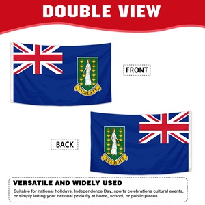 Großhandel Maßgefertigte Nationalflaggen 3x5FT Britische Jungferninseln Flagge BVI Tortola Blaues Wimpelkruzifix Kundenspezifische Flagge 100D Polyester Event - Product Image 3