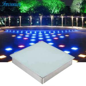 Lumière LED encastrée au <span class=keywords><strong>sol</strong></span> personnalisée <span class=keywords><strong>pour</strong></span> extérieur, 3W, IP67, <span class=keywords><strong>verre</strong></span> givré, carrée, changeante <span class=keywords><strong>de</strong></span> couleur, <span class=keywords><strong>pour</strong></span> sols - Product Image 1