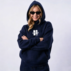 Wholesale Custom Embroidered Hooded Sweatshirt High Quality Heavy <b>Weight</b> Casual Streetwear Oversized Fit Trendy Unlined Hoodies - Product Image 3