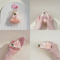 Porte-clés Squishy Gâteau Basque Artisanal, Jouet Sensoriel Anti-stress Kawaii à Remontée Lente, Breloque pour Soulagement du Stress, Cadeaux de Fête