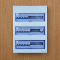 Boîtier de distribution en fer personnalisé Yuhe YH-DMT021 à 60 voies avec porte verrouillable, plaque de couverture pour disjoncteur PZ30, boîtier 4-60 voies