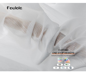 Tende in Tessuto <span class=keywords><strong>Trasparente</strong></span> Bianco Naturale di Alta Qualità, Fornitura Diretta dalla Fabbrica - Product Image 1