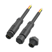 AHUA Mini M08 Câble électrique mâle femelle étanche à 3 broches Connecteur étanche 100V 3A AC Connecteur pour panneau d'éclairage