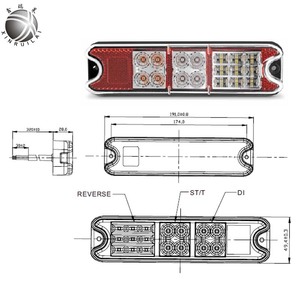 Feux arrière LED 12/24V pour remorque, feux stop et clignotants LED, feux arrière combinés pour camion - Product Image 3