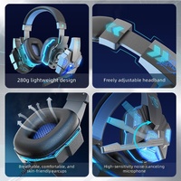Casque de jeu filaire circum-auriculaire avec annulation active du bruit, haut-parleurs 40 mm, son Hi-Fi, câble de 2,2 m pour ordinateurs portables - Vente en gros usine