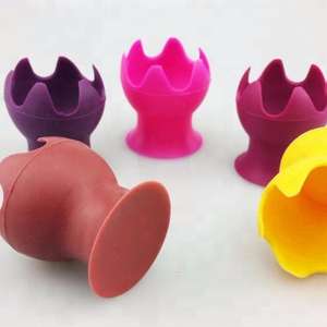 Moules à œufs pochés en silicone de haute qualité pour le petit-déjeuner, supports à œufs durs en silicone colorés et personnalisables avec pieds antidérapants - Product Image 5