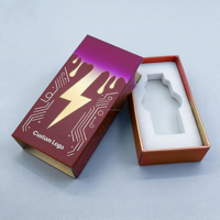 Boîte d'emballage tiroir sur mesure, vente chaude usine, en carton pré-imprimé avec logo, vide, pour cartouches de 1 ml, boîtes à rouleaux