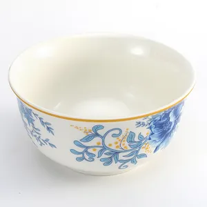 Modern Luxury Colorful Ceramic Salad Bowl Porcelain Decorative Serving Bowl with Custom Logo Use for Microwave Dishwasher Safe