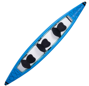 Prix d'usine R-S-A Kayak-1 Modèle Bateau en plastique Canoë transparent <span class=keywords><strong>3</strong></span> <span class=keywords><strong>places</strong></span> Kayak <span class=keywords><strong>gonflable</strong></span> en PVC à double propulsion avec <span class=keywords><strong>3</strong></span> pagaies - Product Image 2