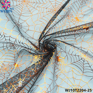 Tela de malla de araña de hierro <span class=keywords><strong>y</strong></span> plata reforzada con poliéster 100%, tela de punto de malla transparente brillante, falda de fiesta de escenario informal - Product Image 2