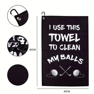 Serviettes de golf en microfibre à texture gaufrée avec logo personnalisé - Cadeaux sportifs promotionnels pour adultes - Product Image 5