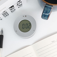 Jam Alarm konstruksi plastik dengan bahan logam bertenaga baterai, Jam Alarm tampilan LCD magnetis
