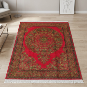 Tapis de sol design moderne en soie lavable, antidérapant, à motif personnalisé, pliable, épaisseur 2-3 mm, pour usage domestique et commercial, fait main - Product Image 6