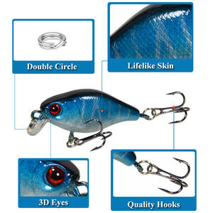 Kit de Señuelos Ytqhxy para Pesca en Aguas Medias, 4.2g 4.5cm, Set de Aparejos para Pesca de Lubina, 5 Colores, Señuelos de Plástico Duro - Product Image 4