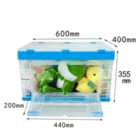 Forme de rectangle personnalisé de haute qualité caisse d'injection PP boîte solide multifonctionnelle conception pliable