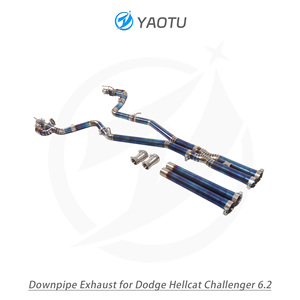 YT Titan hệ thống ống xả giữa phía sau với lối ra kép và van cho <span class=keywords><strong>Dodge</strong></span> hellcat thách thức 6.2L - Product Image 2