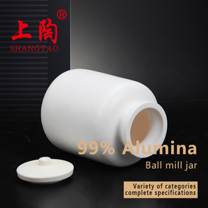 Barattolo di macinazione dell'allumina 99 barattolo di allumina del serbatoio di molatura del corindone con coperchio 0.5-12 litri contenente il dispositivo per il mulino a sfere - Product Image 6