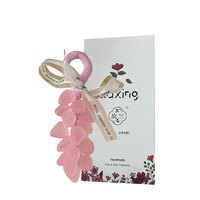 Handgemaakte zeep met kristallen aardbei, geurolie, wasbaar, decoratieve hanger, fruitgeur, op maat gemaakte geschenkverpakking