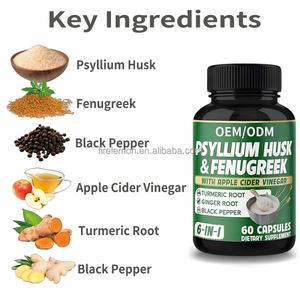 निजी लेबल फाइबर कैप्सूल आंत स्वास्थ्य के लिए पेसाइलियम भूक और फेनेल बीज के साथ कस्टम ओएम/ओडम सूत्र - Product Image 3