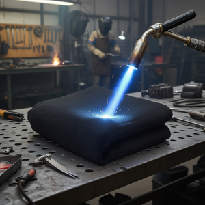 Couverture de soudage en feutre de carbone, 40 x 40 pouces, 3,5 mm d'épaisseur, résistante à la chaleur, pour la protection de la soudure - Product Image 2