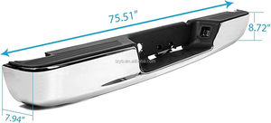 2002-2008 para Dodge para Ram 1500 y 2003-2009 para Ram 2500/3500 parachoques de paso trasero lámpara de matrícula cromo reemplazar parachoques de coche nuevo - Product Image 3