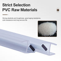Prix de gros usine Qualité supérieure Joint d'étanchéité en plastique creux en forme de U avec éponge en silicone et caoutchouc magnétique, anti-froid et anti-poussière pour salle de bain