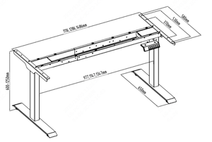 <span class=keywords><strong>Bureau</strong></span> debout réglable en hauteur Loctek ergonomique à 2 moteurs et 3 niveaux pour la maison et le <span class=keywords><strong>bureau</strong></span> ET364 - Product Image 5