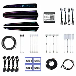 Lampes d'ambiance LED pour Audi Q5/Q5L 2009-2024 64 couleurs Lampes d'ambiance arc-en-ciel APP/Car Play/CAR Radio Control Interior Kits - Product Image 6