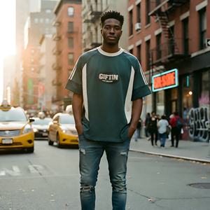 T-shirt Sportif en Coton Tricoté à Col Rond et Manches Courtes avec Logo Brodé 3D en Chenille Personnalisé, Vente en Gros ODM - Product Image 3