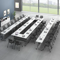 Tables pliantes modernes pour formation, salle de réunion, conférence, école, ordinateur de direction pliable, bureaux avec tiroir