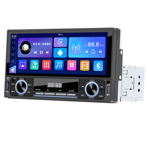 Phổ 6.9 Inch 1DIN Xe <span class=keywords><strong>MP5</strong></span> Stereo Máy Nghe Nhạc Với 2 Núm Hỗ Trợ Gương Liên Kết Sạc Nhanh Màn Hình Cảm Ứng BT FM Carplay Với Mic - Product Image 1