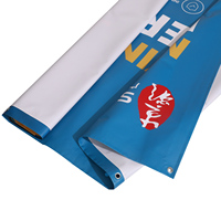 Spanduk Vinyl Custom Langsung dari Pabrik dengan Grommet Logam, Spanduk PVC Fleksibel Heavy Duty untuk Latar Belakang Acara Olahraga